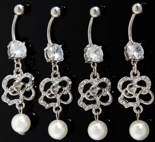 Rose and Pearl Belly Bar